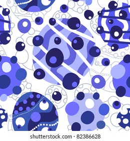 Blue and white abstract seamless background