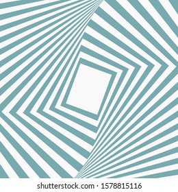 Blue and white abstract striped background. Optical art. Vector.