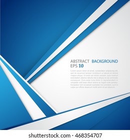 Blue and White Abstract Template Background. Liens and rectangles stripe. Book cover, Website Design, and Brochure Design