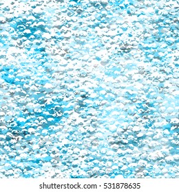 Blue and white abstract texture. Snow motif. Seamless vector background.