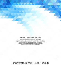 blue white  abstract triangles.
