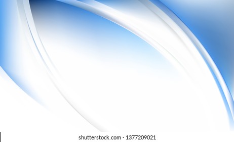 Blue and White Abstract Wave Background