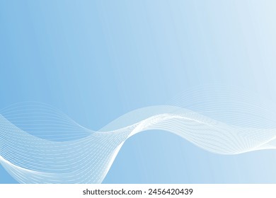 Blue and white abstract wave background.