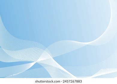 Blue and white abstract wave background.