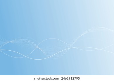 Blue and white abstract wave background.