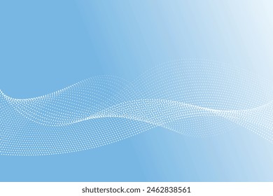 Blue and white abstract wave background.