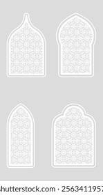 blue and white arabic style pattern door
