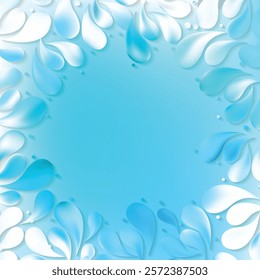 Blue And White Arc Drop Background Graphic