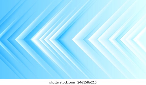 Blau-weiße Pfeile techn glänzenden abstrakten Hintergrund. geometrisches Design der Vektorgrafik