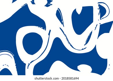 Blue and white background. Abstract vector. Moving waves design. Fluid geometry. 2D rendering digital illustration.