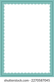 Blue and white background color with stripe line and circle shapes. Vertical frame, boarder for text or picture.