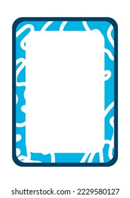 Color de fondo azul y blanco con forma de línea de banda ondulada. Adecuado para publicaciones en medios sociales y anuncios en internet. Diseño de plantilla. Marco, frontera para texto, imagen, anuncio. Espacio vacío. 