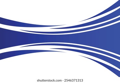 Fundo azul e branco com curvas dinâmicas