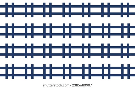 blue and white background, white and blue fence pattern, blue abstract background repeat seamless style, replete image design for fabric printing patter