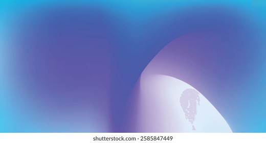 A blue and white background with a white line that is curved and has a blue and white color vector illustration 