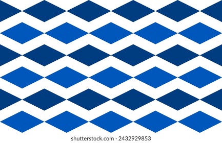 Blue white background, seamless geometric pattern with diamond pattern repeat and seamless replete image design for fabric printing or vintage theme wallpaper 80's year, horizontal stripes