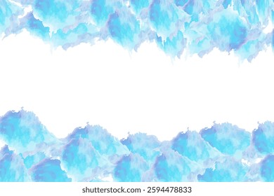 A blue and white background with a series of blue and white clouds