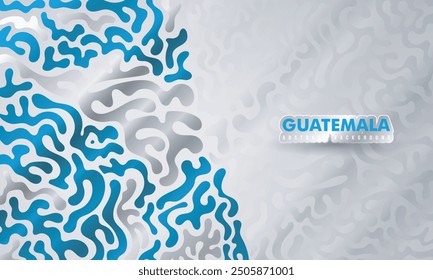 Blue white background in a small sparkling liquid with separate blue and white colors. Guatemala national day template design