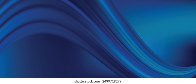 blue and white background with wavy light and wavy lines.