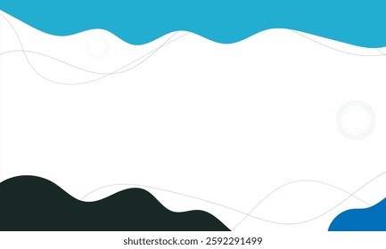 A blue and white background with a wavy line.