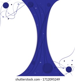 Fondo azul y blanco para el escritorio. Arte abstracto de minimalismo.