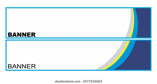 blue white banner background design.