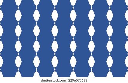 blue and white bead curtain pattern repeat seamless style, replete image design for fabric printing, abstract background