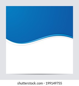 Blue and White Blank Abstract Background. Vector illustration