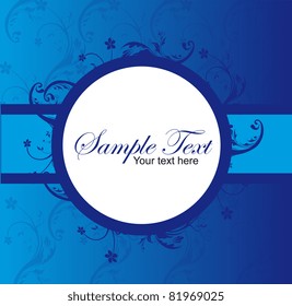 blue and white blank ornaments background. vector