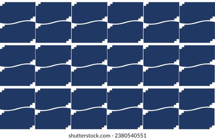 blue and white block and curve continue as stripes seamless repeat pattern, replete image design for fabric printing	