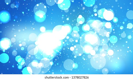 Blue and White Blur Lights Background