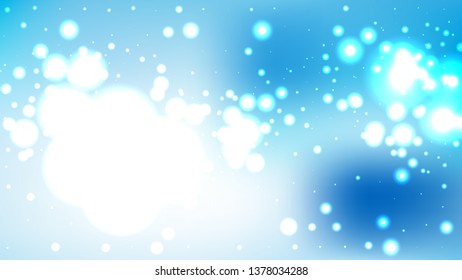Blue and White Blur Lights Background Vector