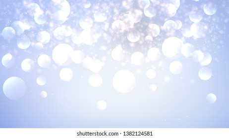 Blue and White Blurred Bokeh Background