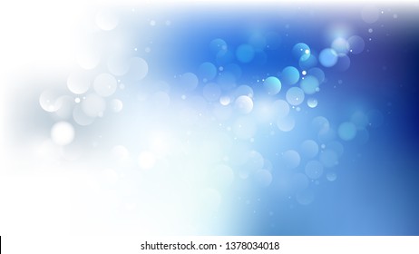 Blue and White Blurred Lights Background