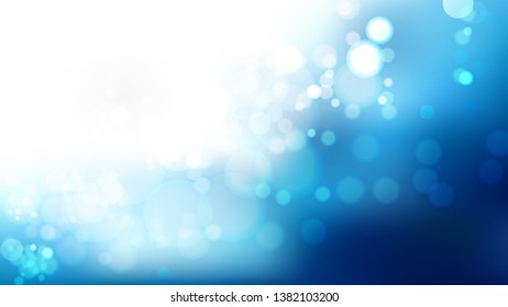 Blue and White Bokeh Defocused Lights Background Image