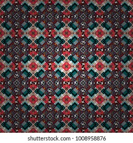Blue, white and brown background texture. Vector illustration. Endless abstract seamless pattern.