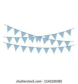 Blue and White Bunting Banners - Banner or bunting with blue and white colors of Bavarian flag