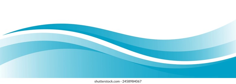 Blue and white business wave banner background. vector