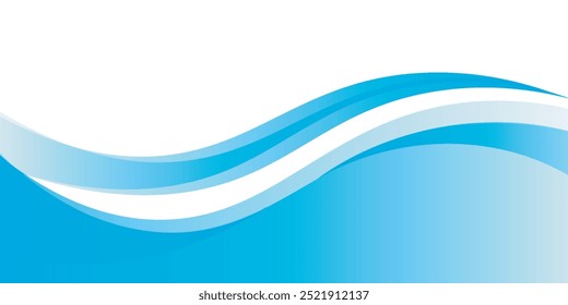 Blue and white business wave banner background. vector