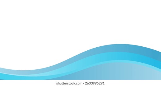 Blue and white business wave banner background gradien. vector