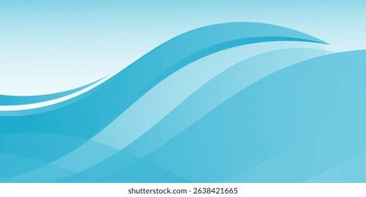 Blue and white business wave banner background. modern vector
