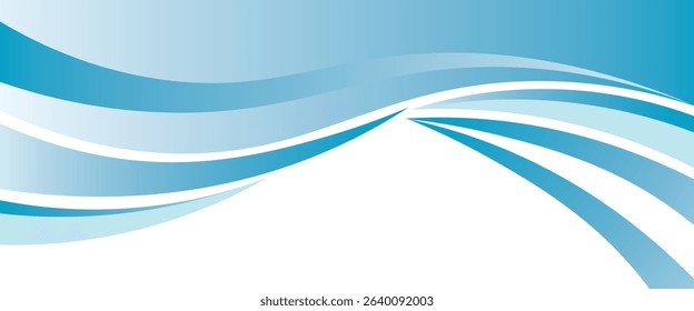 Blue and white business wave banner background. vector. eps10.