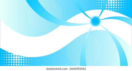 Blue and white business wave banner background. vector