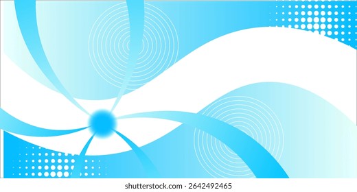 Blue and white business wave banner background. vector