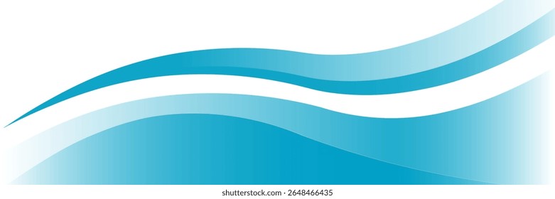 Blue and white business wave banner background. vector