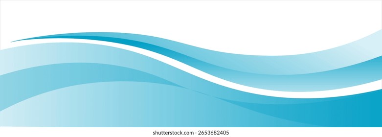 Fundo de banner de onda empresarial azul e branco. vetor