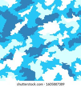 Fondo vectorial transparente azul y blanco de camuflaje