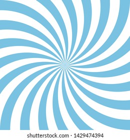Blue and white candy abstract spiral background. Vector illustration.