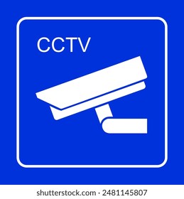 Video CCTV azul y blanco Ilustración hecha el 26 de junio de 2024, Zurich, Suiza.