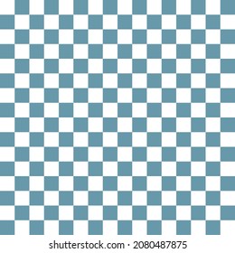 Blue and white checkerboard seamless pattern background. Vector illustration.